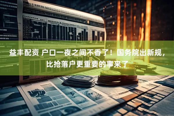 益丰配资 户口一夜之间不香了！国务院出新规，比抢落户更重要的事来了