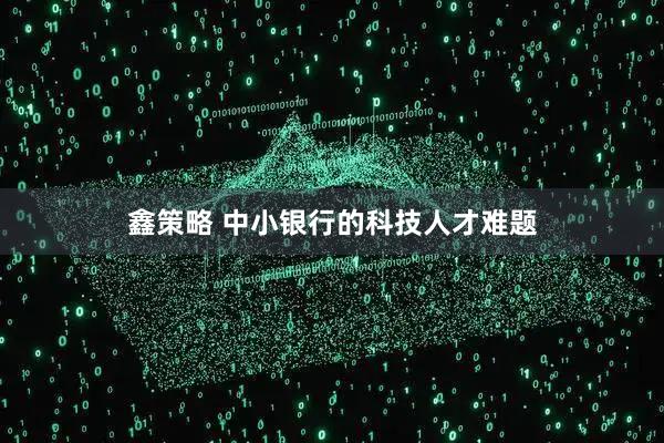 鑫策略 中小银行的科技人才难题
